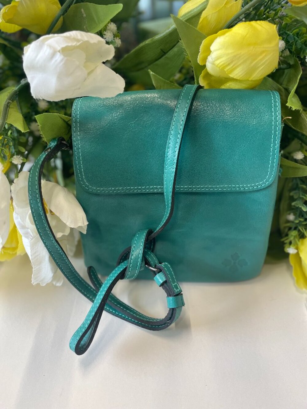 PATRICIA NASH BALLURI FRONT FLAP LEATHER CROSSBODY BAG